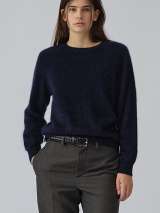 Women's Brushed Crewneck - Navy Blue