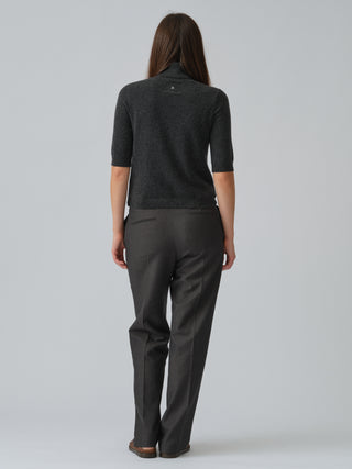 Women's Turtleneck Blouse - Dark Grey