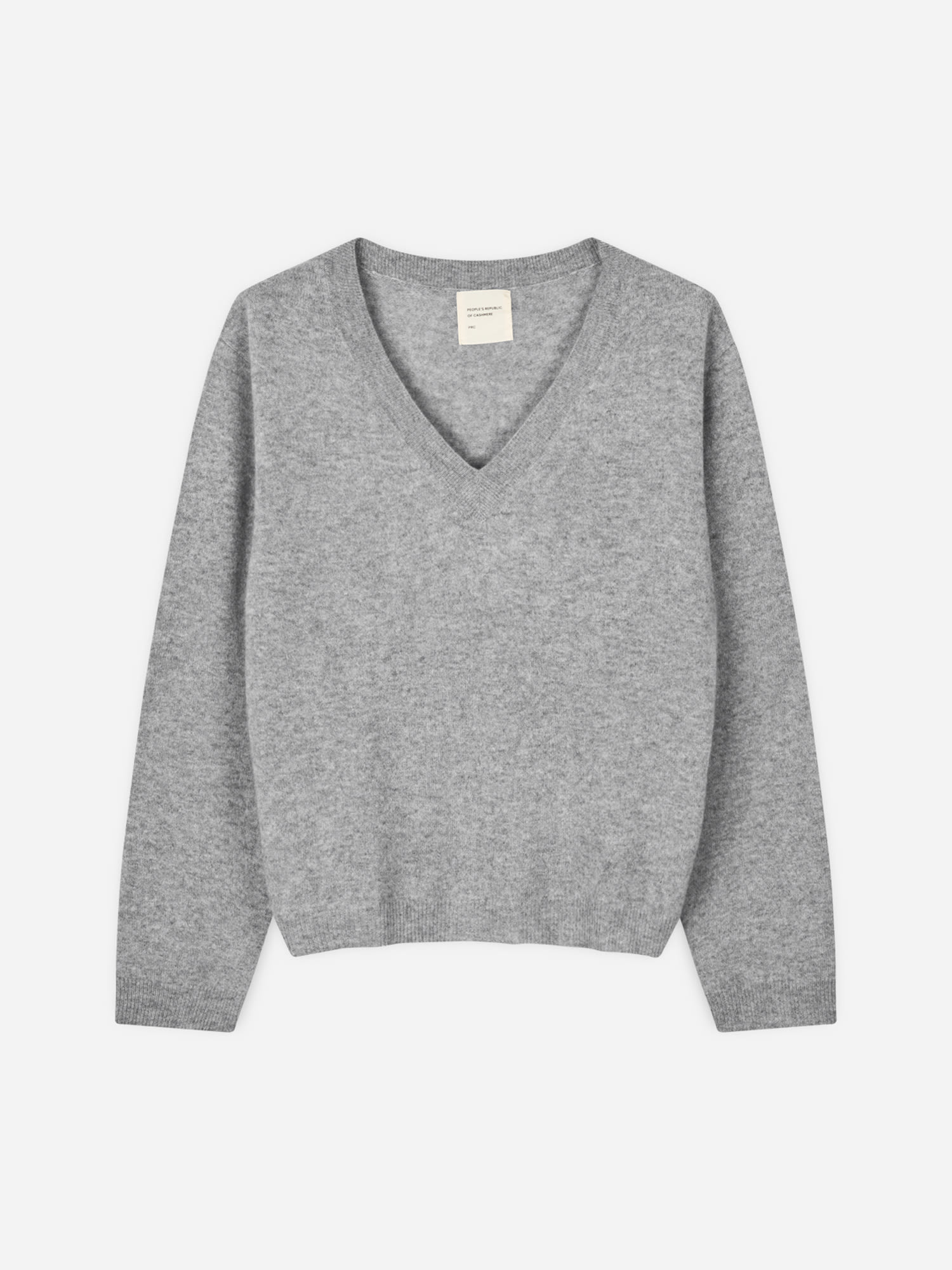 Women's Oversized V-Neck - Heather Grey Light