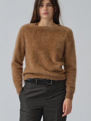 Women's Brushed Crewneck - Caramel