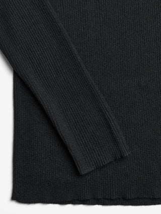 Thin Rib Polo - Black
