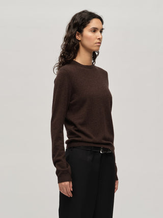 Women's Fitted Roundneck - Black Truffle