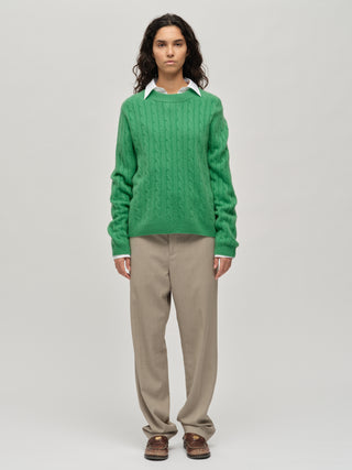 Premium Classic Cableknit - Neon Forest