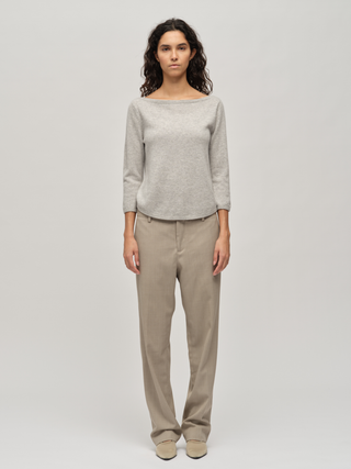 Women's Boat Neck - Ash Grey
