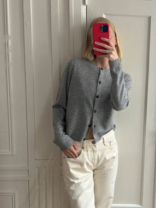 Women's O-Cardigan - Heather Grey Light