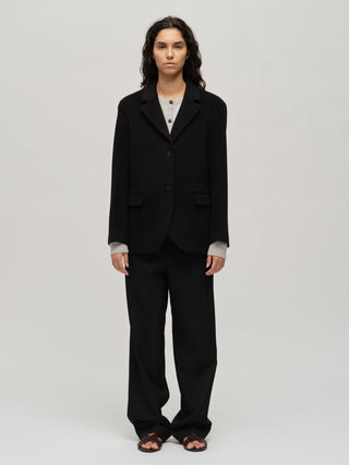 Women's Oversized Blazer in Black | Luxury Grade A Cashmere People's Republic of Cashmere Women's Oversized Blazer in Black | Luxury Grade A Cashmere People's Republic of Cashmere