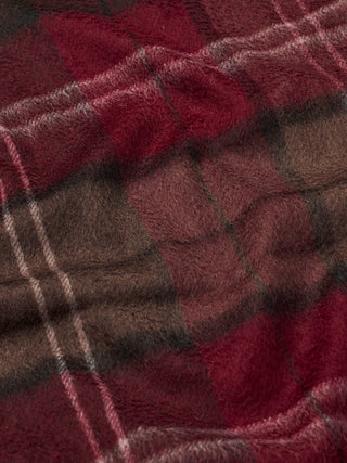 Cashmere Woven Scarf - Checked Bordeaux