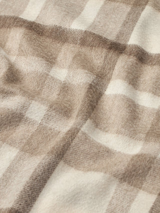 Cashmere Woven Scarf - Checked Sand