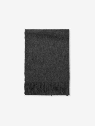 Cashmere Woven Scarf - Dark Grey