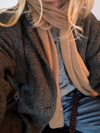 Cashmere Scarf - Dark Camel