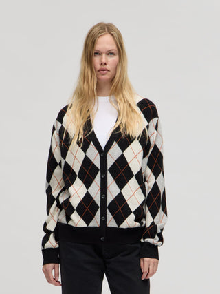 Original Argyle Cardigan - Orange Argyle