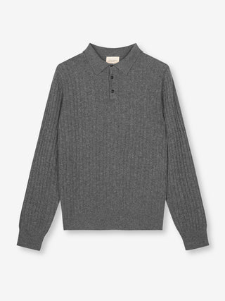 Original Cableknit Polo - Heather Grey