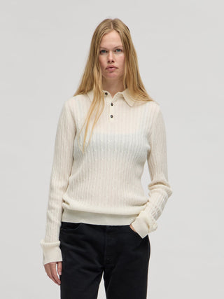 Original Cableknit Polo - Cloud