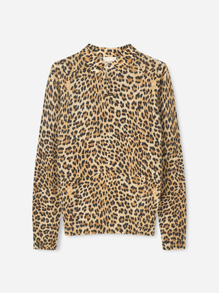 Original Polo in Leopard, knitted in 10-gauge cashmere with a relaxed unisex silhouette