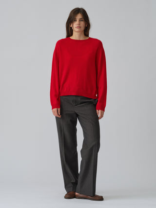 Women's Oversized Roundneck - Red