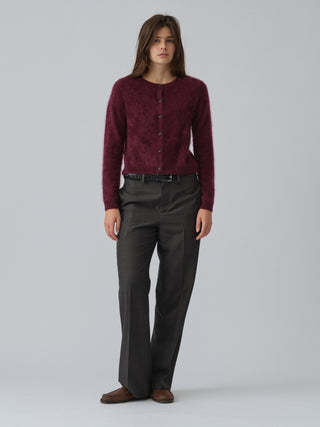 Women's Brushed O-Cardigan - Bordeaux
