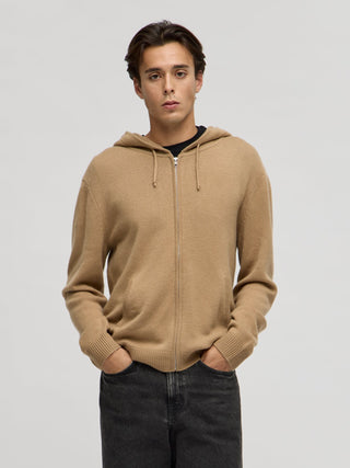 Premium Original Zip Hoodie - Dark Camel
