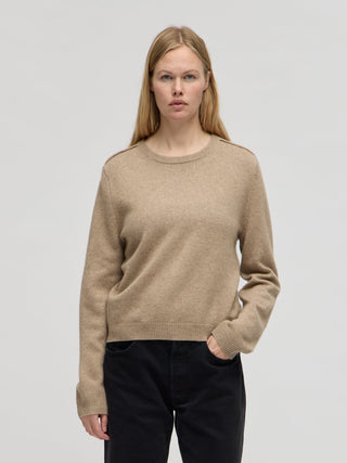 Premium Patched Classic Roundneck - Toast