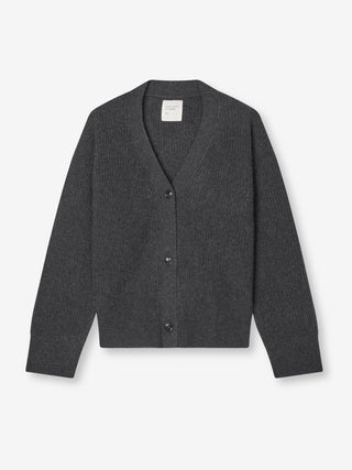 Premium Ribbed Cardigan - Dark Grey