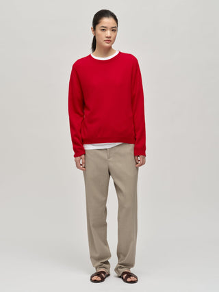 Women's Oversized Roundneck - Red