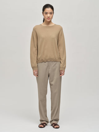 Women's Oversized Roundneck - Taupe