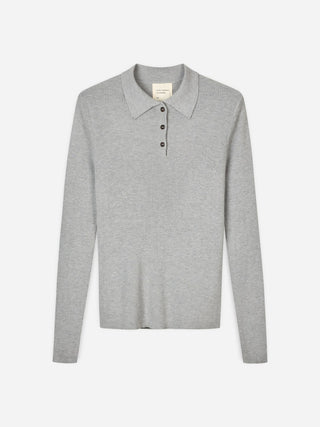 Thin Rib Polo - Grey