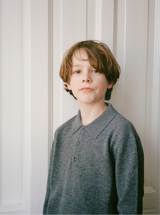 Kids Polo - Heather Grey