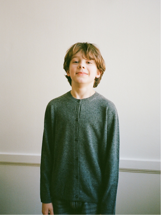 Kids Cardigan - Heather Grey