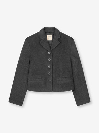 Women's Short Blazer - Heather Grey