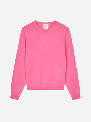 Women's Fitted 90's V-Neck - Pink