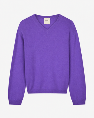 Women's Fitted 90's V-Neck - Purple