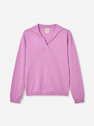 Women's Oversized Collar V-Neck - Lilac