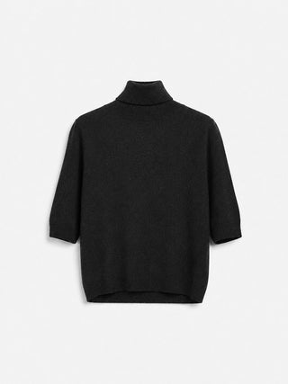 Women's Turtleneck Blouse - Black