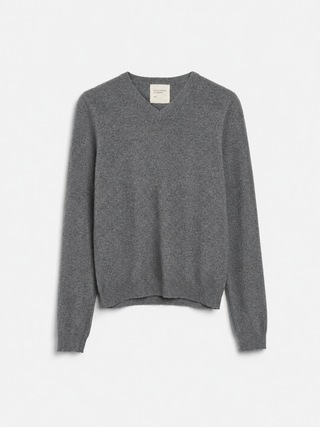 Women's Fitted 90's V-Neck - Heather Grey
