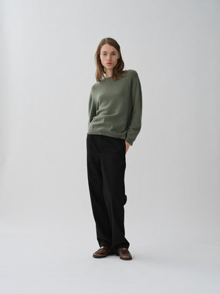 Women's Oversized Roundneck - Khaki