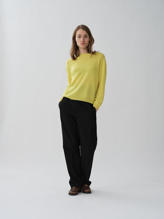 Women's Oversized Roundneck - Lemon