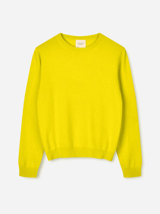 Women's Oversized Roundneck - Lemon
