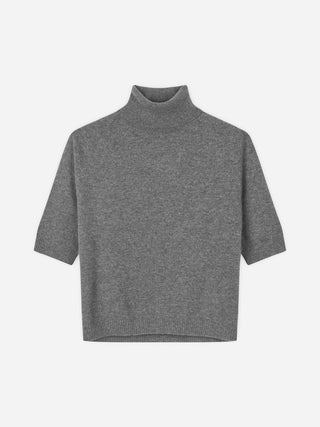 Women's Turtle Blouse - Heather Grey