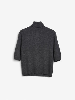 Women's Turtleneck Blouse - Dark Grey