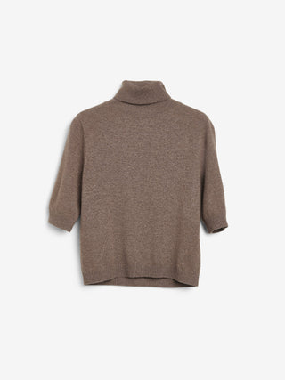 Women's Turtleneck Blouse - Truffle