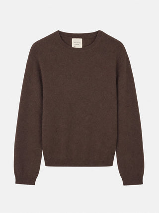 Women's Oversized Roundneck - Dark Brown