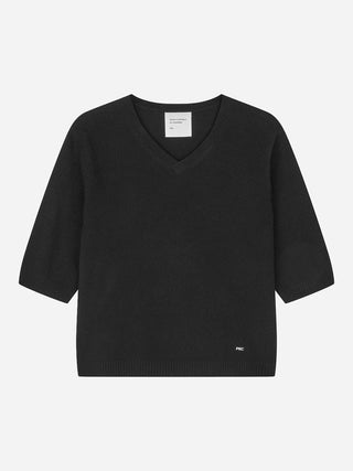 Womens's 90's V Blouse - Black