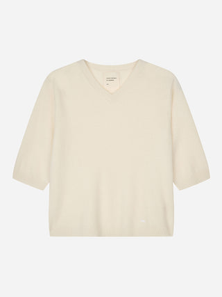 Womens's 90's V Blouse - Cloud