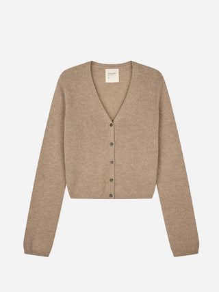 Womens 90's V Cardigan - Toast