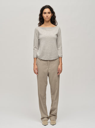 Women's Boat Neck - Ash Grey