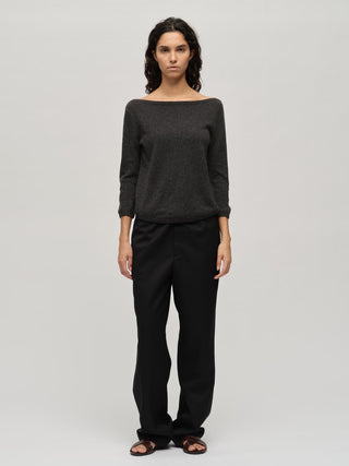 Women's Boat Neck - Dark Grey