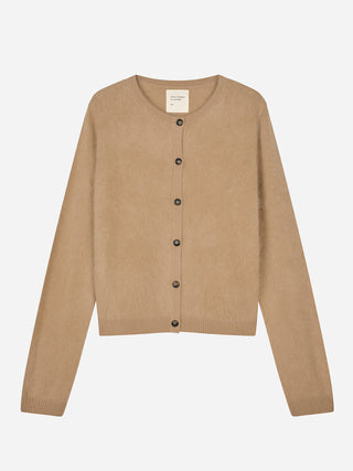 Women's Brushed O-Cardigan - Dark Camel