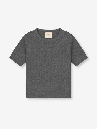 Women's Cableknit Blouse - Heather Grey