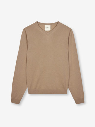 Women's Fitted 90's V-Neck - Taupe