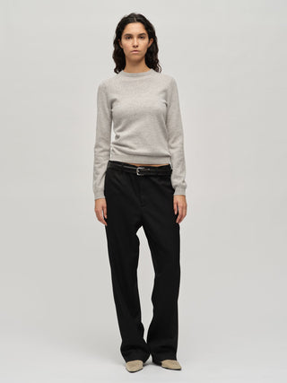 Women's Fitted Roundneck - Ash Grey